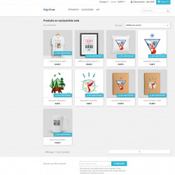 Prestashop module displays all web only products in a single page, like a category.