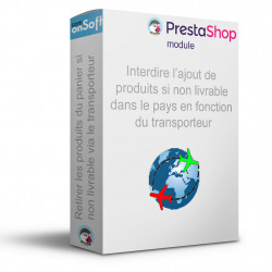 Module Prestashop pour interdire ou supprimer du panier les produits qui ne peuvent être livrés à une adresse.