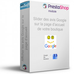 Prestashop module Google Business notice on the homepage