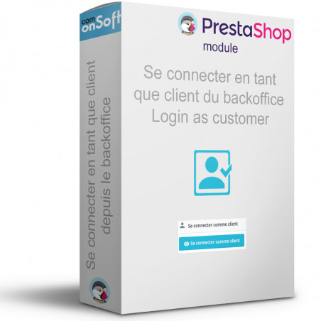 Module Prestashop gratuit, login as customer: permet de se connecter en tant que client