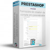 Module Prestashop de création de compte pro