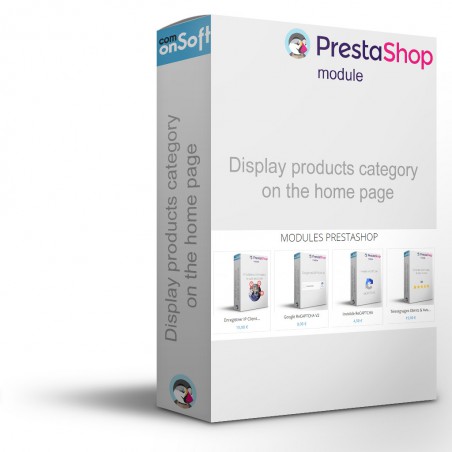Module Prestashop Afficher les produits d'une catégorie sur la page d'accueil